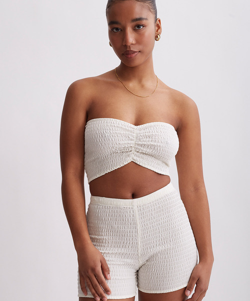チューブトップ ベアトップ Joanna Smocked Bandeau