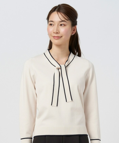tシャツ リボンタイニット レディース Chick tシャツ Ribbon Knit Tops / リボンニットトップス