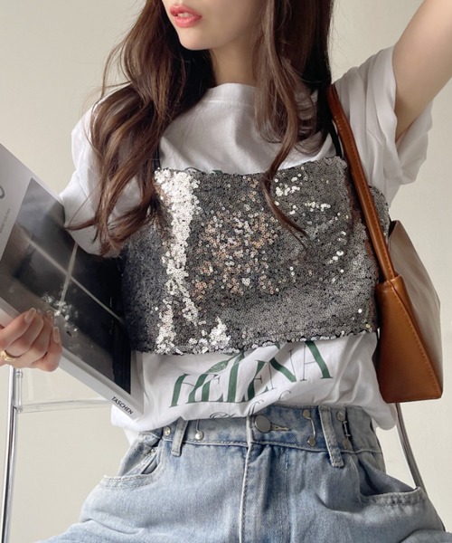 Ada. ベスト ジレ スパンコール ビスチェ レディース : ZOZOTOWN