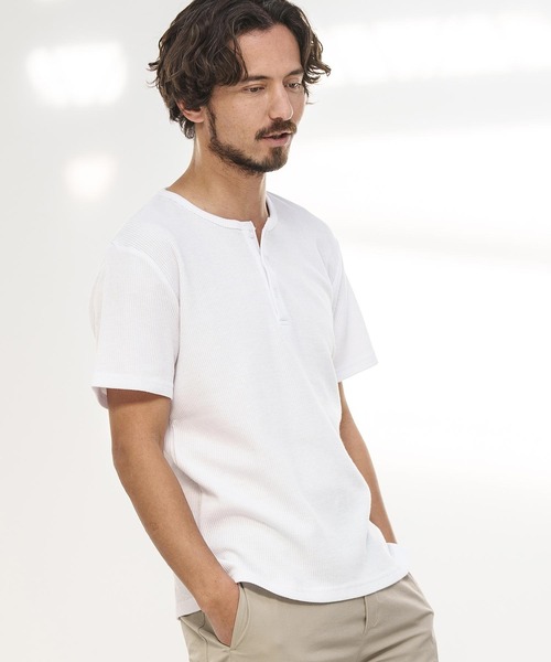 1minute 1second（ワンミニットワンセカンド） ヘンリーネック tシャツ