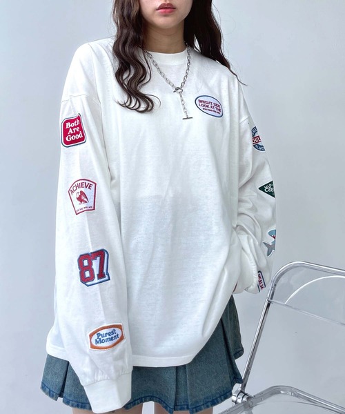 AS KNOW tシャツ アソートワッペンロンT レディース メンズ