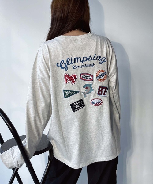 GOLDJAPAN 大きいサイズ レディース トップス Tシャツ ロゴ 5分