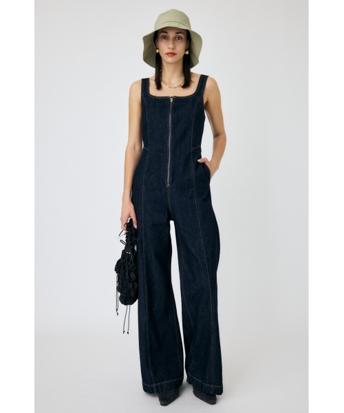 MOUSSY オールインワン FRONT ZIP FIT サロペット レディース