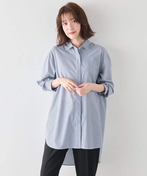 レディースロングシャツ 楽天市場】ロングシャツ（ブランド23区）（トップス｜レディース