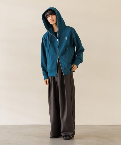 パーカー 「UNISEX/3サイズ展開」ボクシーロゴZIPパーカー2 レディース メンズ UNISEX/3サイズ展開】ボクシーロゴZIPパーカー2（パーカー