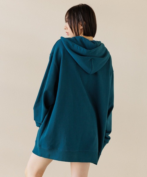 Anui パーカー 「UNISEX/3サイズ展開」ボクシーロゴZIPパーカー2