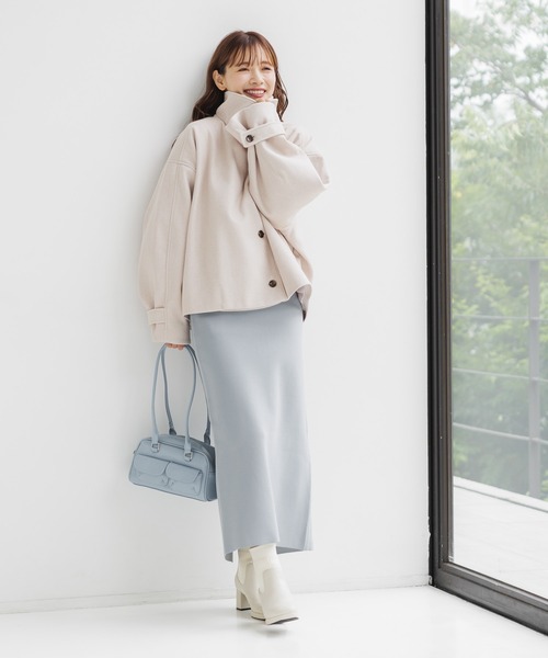 mysty woman スカート ソフトタッチナローニットスカート 152985