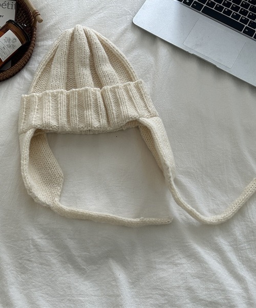 【oldhoney】【24/aw】ニット帽/フライトキャップ DAY CLOSET ニット帽 ニットキャップ レディース 韓国風ニットフライト