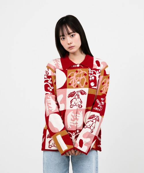 カーディガン ”FRUIT” kana akiyama ニットカーディガン レディース メンズ