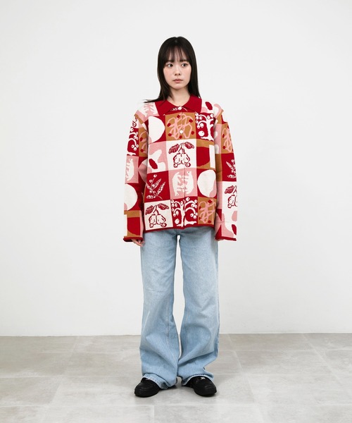 カーディガン ”FRUIT” kana akiyama ニットカーディガン レディース メンズ