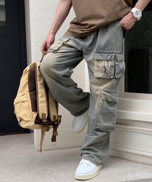 ARCADE（アーケード） カーゴパンツ マルチポケット フレア カーゴ