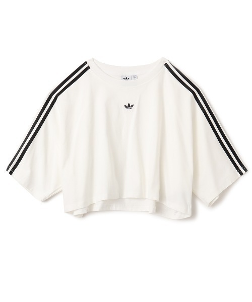売れ筋商品|||アディダスオリジナルス Tシャツ レディース トップス BOXY TEE - Print T-shirt - white adidas BOXY TEE ホワイト（アディダス ボクシー ティー