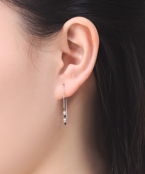 ESTELLE ピアス K10 ホワイトゴールド アメリカン ESTELLE