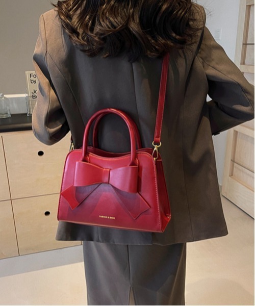 FREE STYLISTS ショルダーバッグ バッグ リボンミドルバッグ 2WAY
