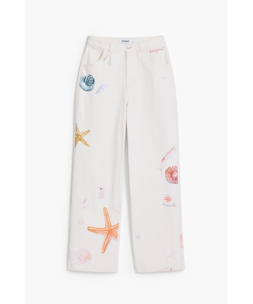 デシグアル デニム マリンモチーフワイドデニム Desigual パンツ マリンモチーフ ワイドデニム レディース
