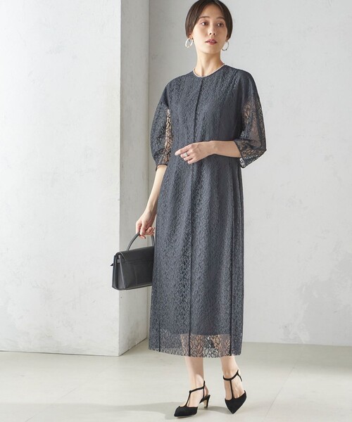 SHIPS（シップス） ワンピース 「手洗い可能」レース ワンピース