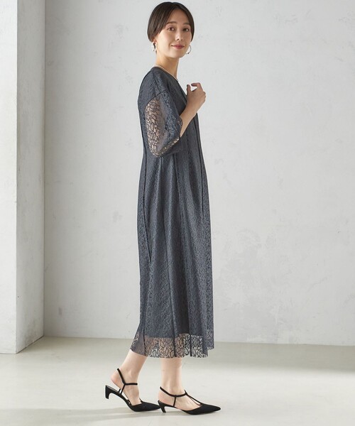 SHIPS（シップス） ワンピース 「手洗い可能」レース ワンピース