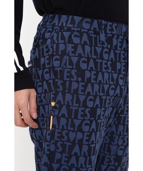 PEARLYGATES ロゴカットジャガード ズボン　ペイントロゴ　4サイズ PEARLY GATES パンツ 「PEARLY GATES」C/Peストレッチロゴ