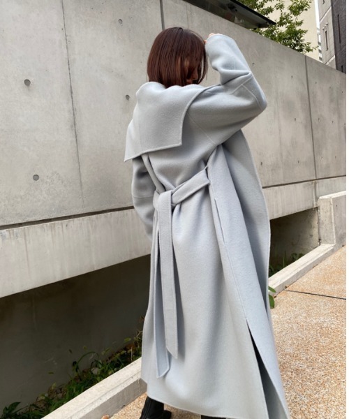 FRAY I.D グレー ファー付きコート フレイアイディー フォックスファーコート FRAY I.D（毛皮/ファー