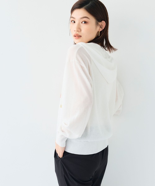KO SAMUI 売れ筋商品|||コ サムイ パーカー・スウェットシャツ アウター レディース Sweatshirts White CROSS FUNCTION パーカー 「洗える」サマナチュラ シアーニット