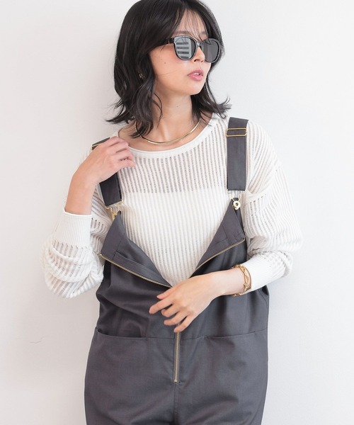 onit - フリースジップアップオールインワン-navy-24aw | asterisk