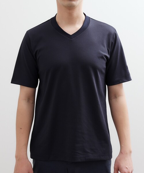 TAKEO KIKUCHI（タケオキクチ） tシャツ テーラードジャージ Vネック 