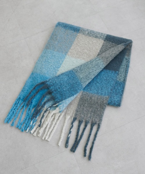 「DISCOAT」 ストール FREE ネイビー レディース_画像5