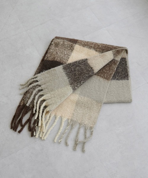 「DISCOAT」 ストール FREE ネイビー レディース_画像6