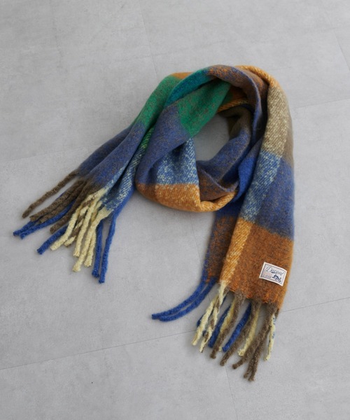 「DISCOAT」 ストール FREE ネイビー レディース_画像7