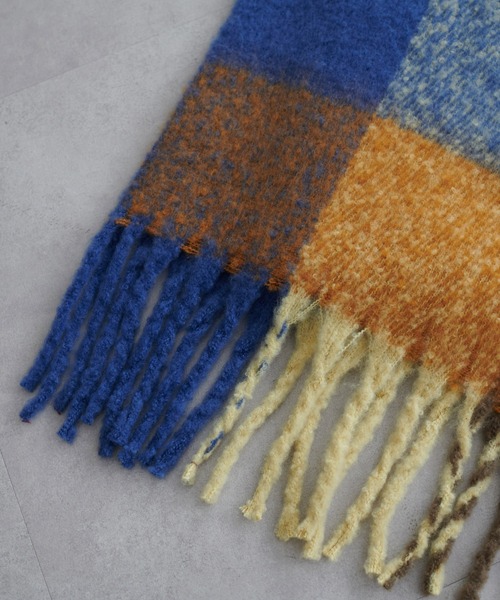 「DISCOAT」 ストール FREE ネイビー レディース_画像9