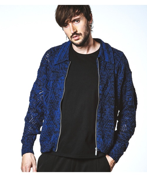 NO ID.（ノーアイディー） ブルゾン アウター シアーニットZIPシャツ