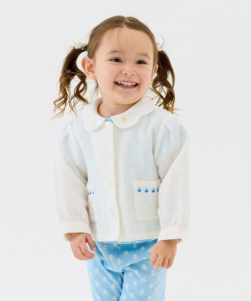 ノーカラージャケット アウター ブルーミングジャケット キッズ 子供服