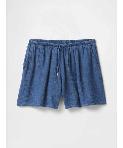GAP パンツ クリンクルガーゼ デニム イージーショートパンツ