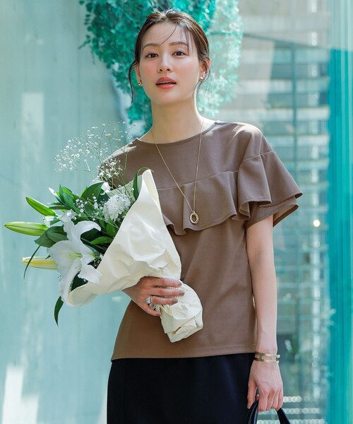 any SiS tシャツ 「前後着用・UVケア・洗える」2WAYジョーゼット