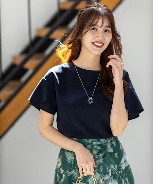 any SiS tシャツ 「前後着用・UVケア・洗える」2WAYジョーゼット