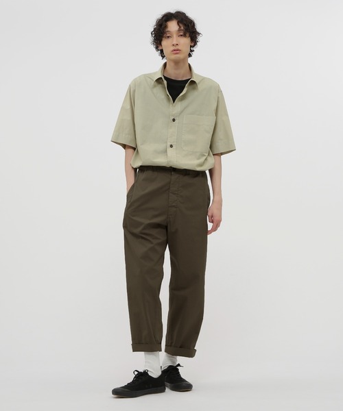 MARGARET HOWELL カジュアルパンツ サイズ1 カーキ MARGARET HOWELL WASHED COTTON TWILL 578-4143003 定価37400円