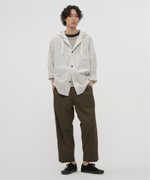 MHL. SUPER FINE COTTON TWILL パンツ オリーブ Ⅱ MHL. パンツ SUPERFINE COTTON TWILL メンズ : ZOZOTOWN Yahoo
