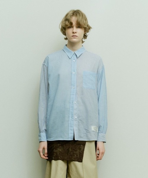 ブラウス シャツ 「HOUSTON」COTTON LINEN FRENCH SMOCK レディース セール】【HOUSTON】COTTON LINEN FRENCH SMOCK（シャツ