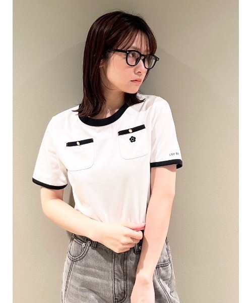 tシャツ 「LILY BROWN×MARY QUANT」ポケットリンガーTシャツ レディース
