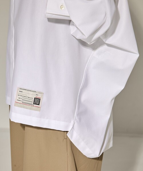 良品 Maison MIHARA YASUHIRO メゾンミハラヤスヒロ STUDIOUS別注 ロールアップスリーブシャツ K14SH423 サイズF グレー レディース 古着 中古 USED MIHARAYASUHIRO - 良品 Maison MIHARA YASUHIRO メゾンミハラヤスヒロ