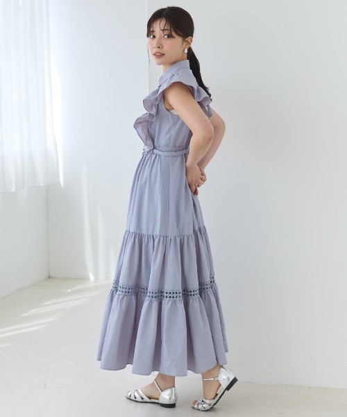 Coast* レース フリル ベルト シャツドレス And Couture ワンピース コットンレースフリルシャツワンピース