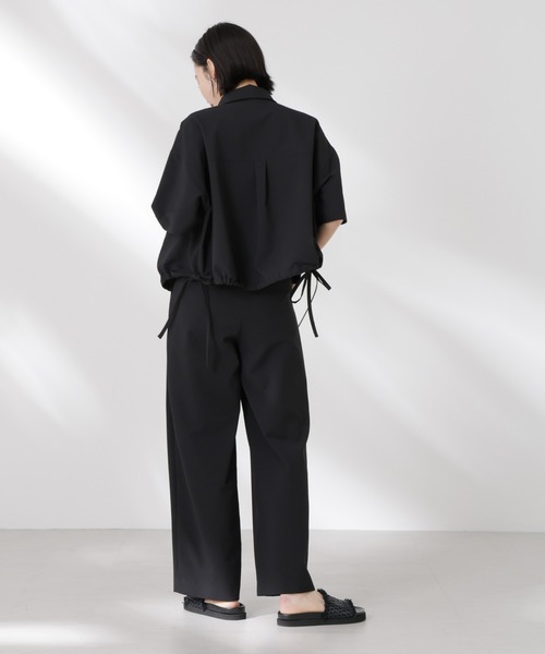 NANO universe（ナノ・ユニバース） パンツ サッカータックワイド