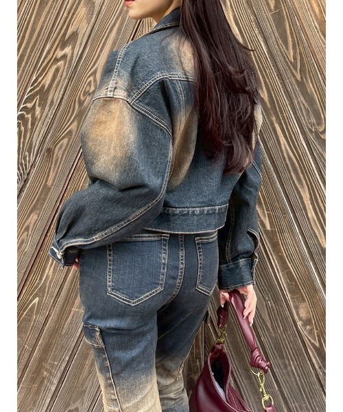 EVRIS（エヴリス） デニムジャケット gジャン グラデーションデニム