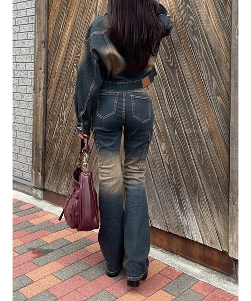 EVRIS デニムジャケット gジャン グラデーションデニムショート