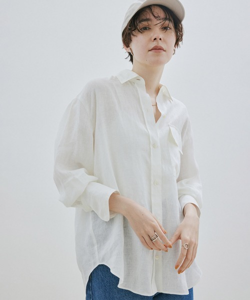 「SALON adam et rope'」 長袖シャツ FREE ホワイト レディース