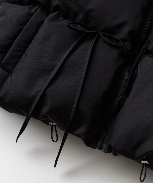 「me+em select」 中綿ブルゾン FREE ブラック レディース_画像4