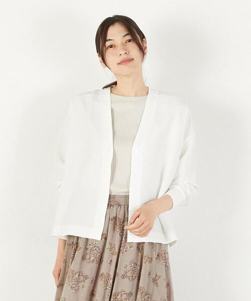 カーディガン 「ワイドシルエットカットカーディガン」 レディース