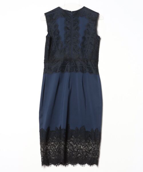 美品 ワンピース ドレス タダシショージ ネイビー ノースリーブ Tadashi Shoji 「Tadashi 」 レースノースリーブワンピース 4