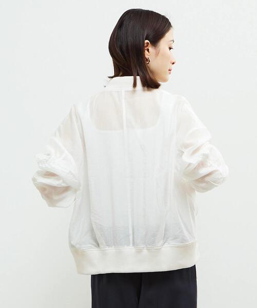 「SOFFITTO」 ジップアップブルゾン FREE ホワイト レディース_画像3