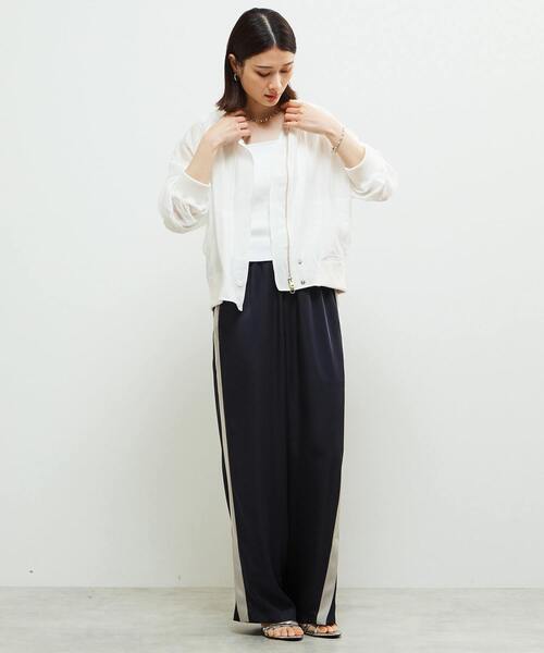 「SOFFITTO」 ジップアップブルゾン FREE ホワイト レディース_画像6